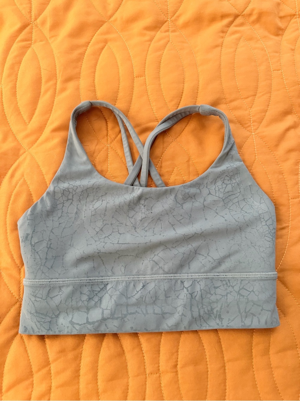 Lululemon Light Gray longline Sports Bra size 4